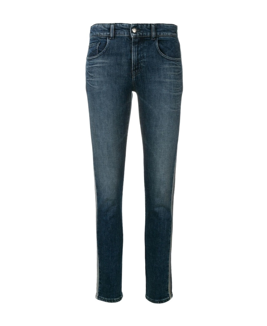 Emporio Armani Logo Jeans In Blue