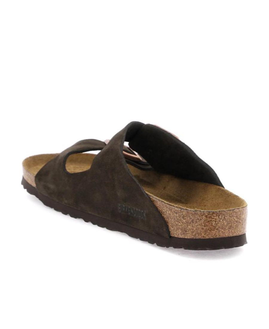 Birkenstock Classic Two-strap Suede Sandals With Adjustable Buckles In Black