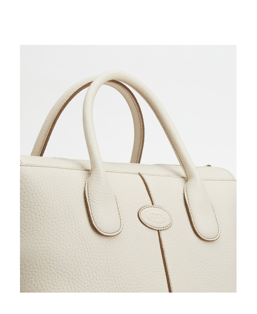 Shop Tod's Leather Tote Bag In White