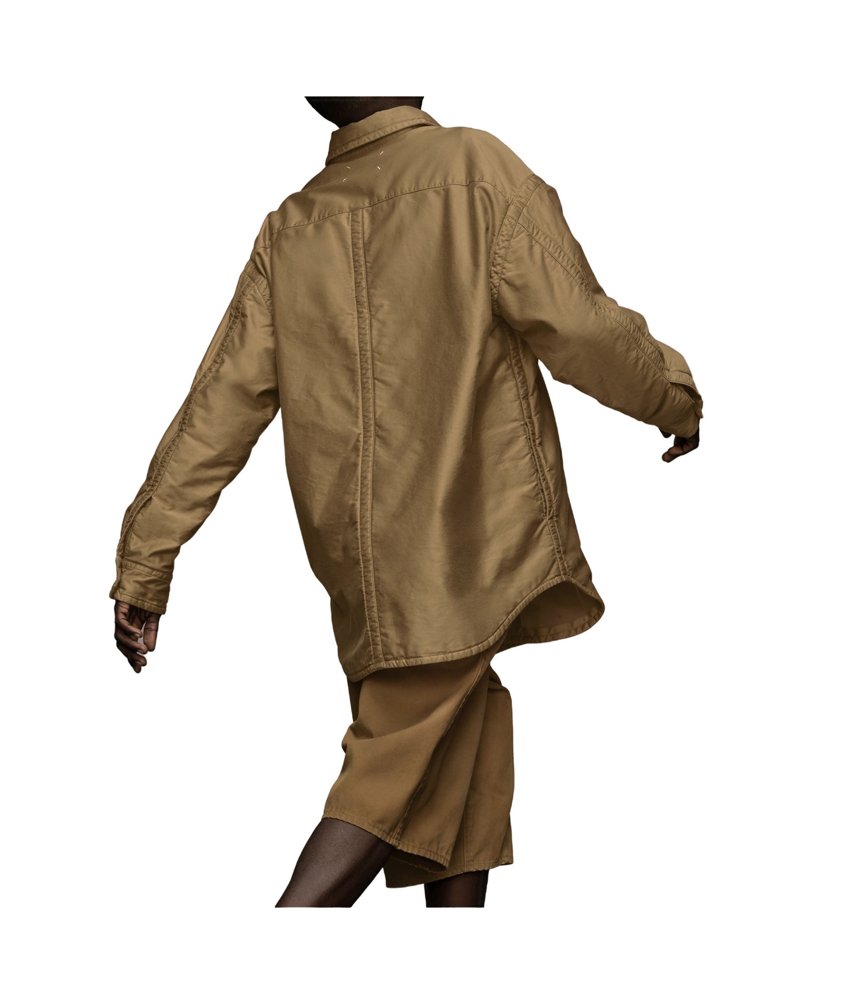 MAISON MARGIELA PADDED SATIN COTTON SHIRT