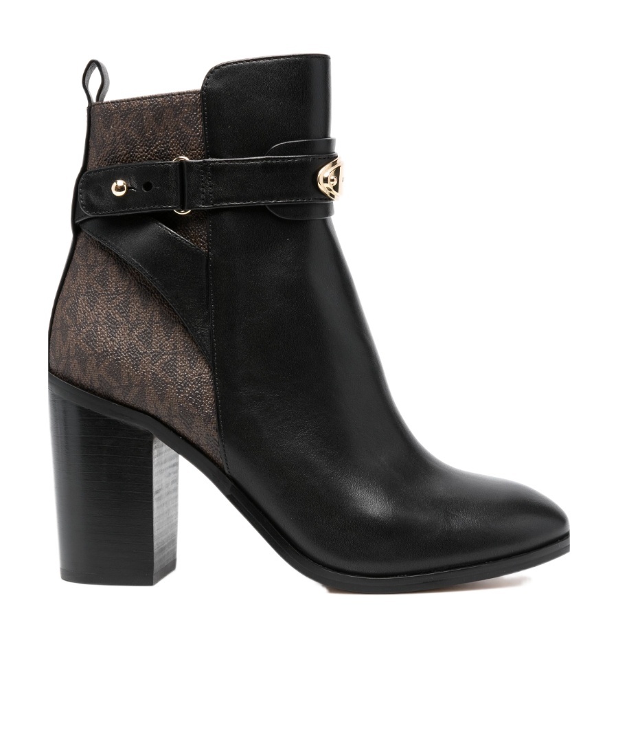 Michael Kors Darcy 90mm Monogram-print Boots In Black