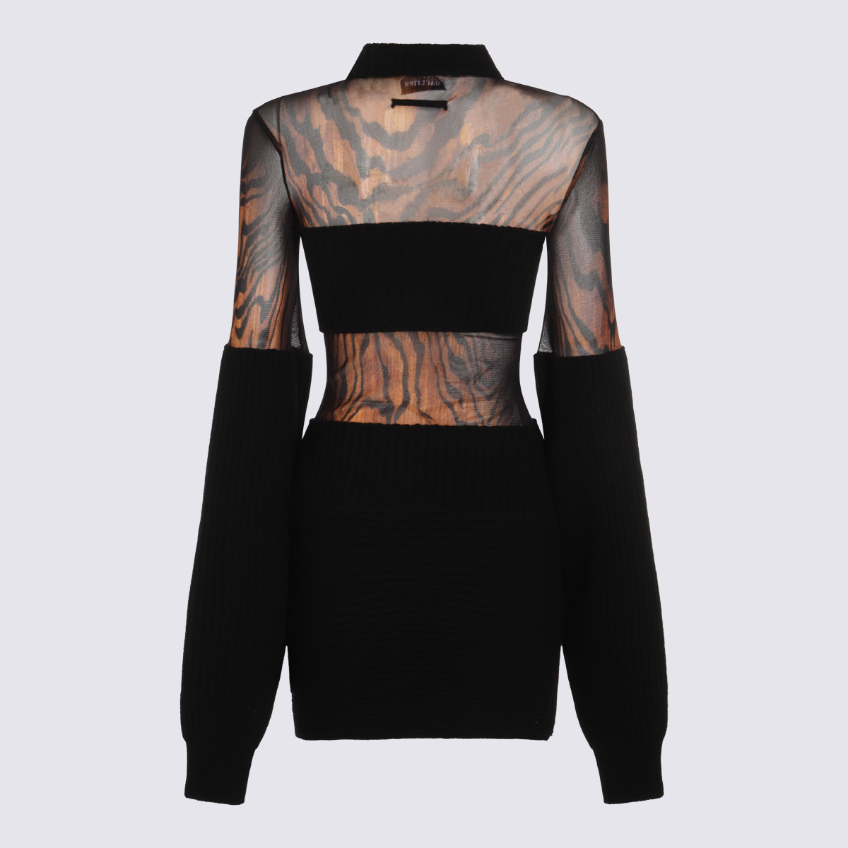 Jean Paul Gaultier Knee Length Dress Fitted Silhouette In Black