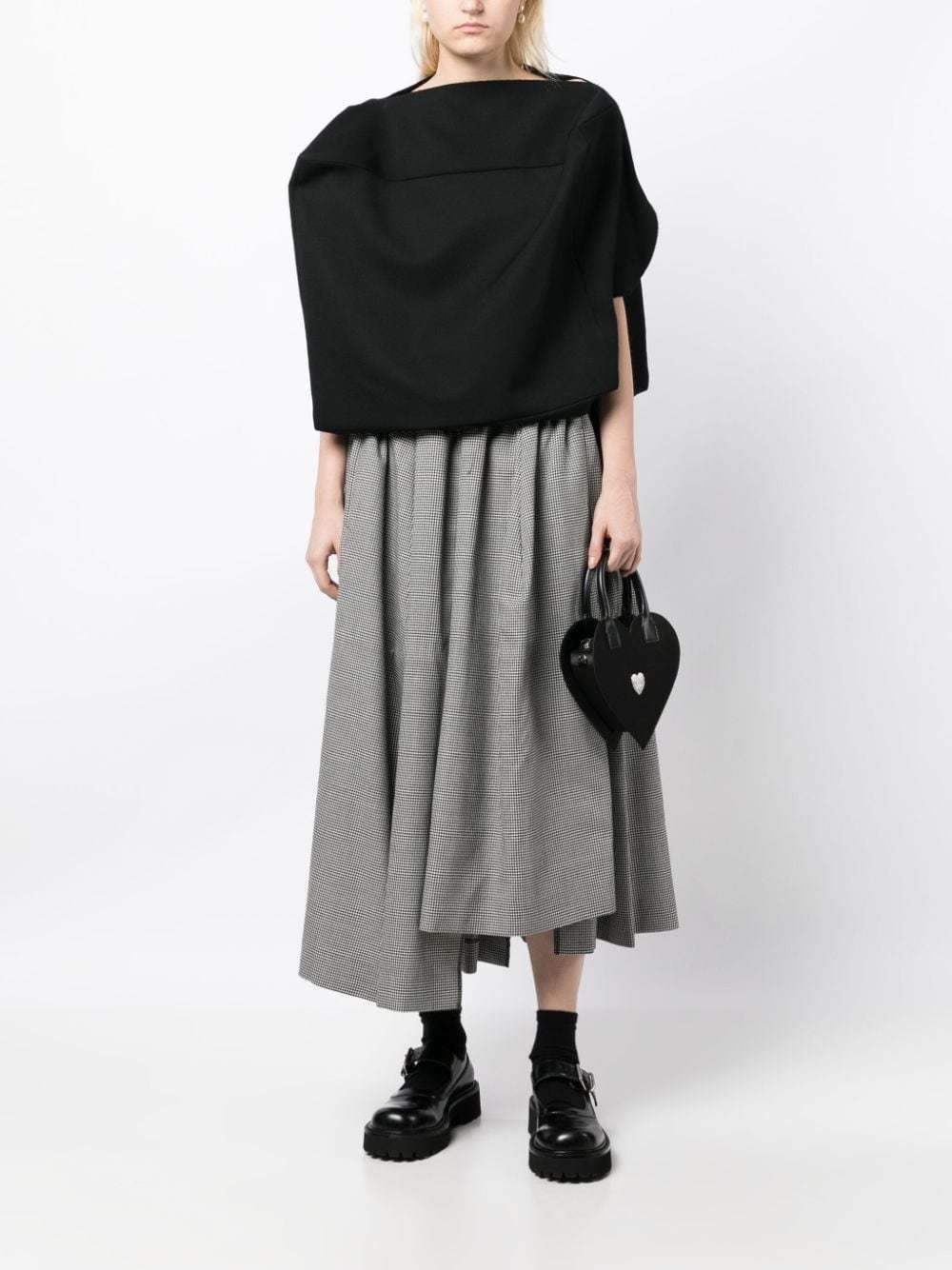 Shop Comme Des Garçons Bubble Shoulder Blouse In Black