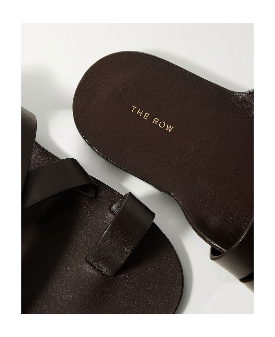The Row Hollow-out Details Flip-flops In Black