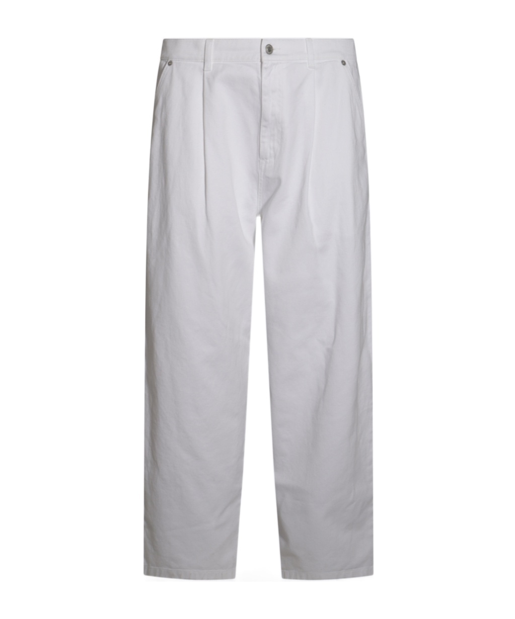 Moschino Relaxed Fit Trousers Tailored Accents In White