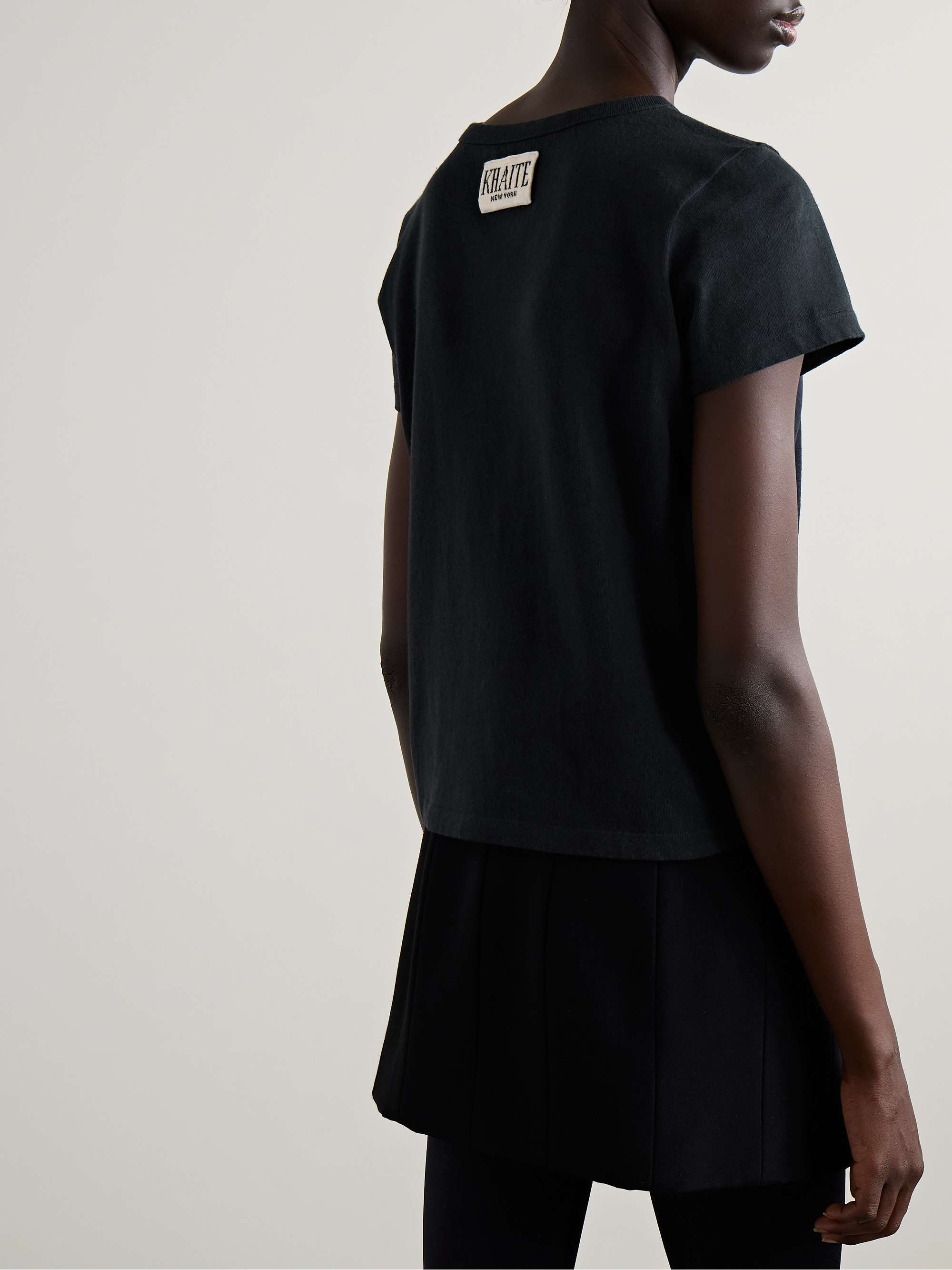 Khaite Mae Short-sleeved T-shirt In Black