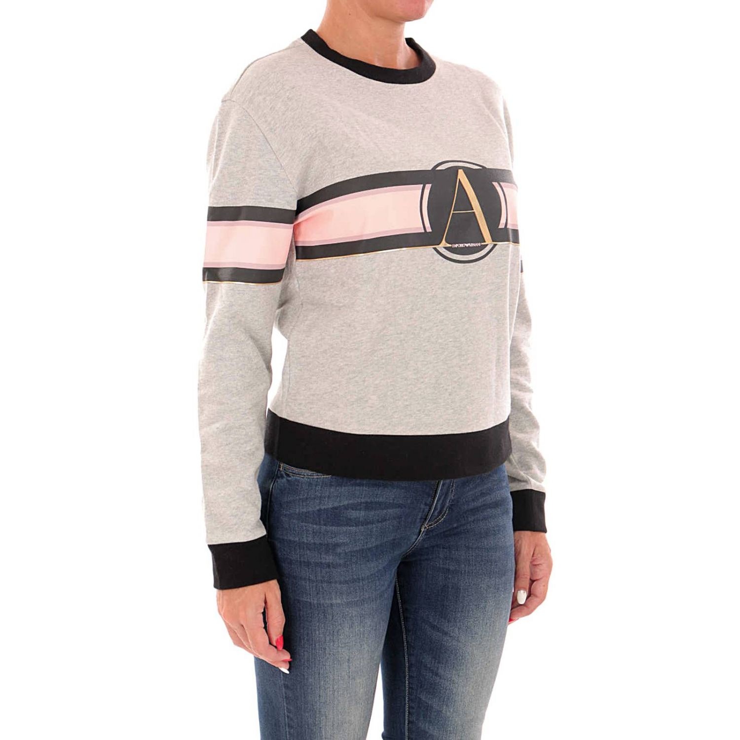 EMPORIO ARMANI ROUND-NECKED LOGO SWEATER