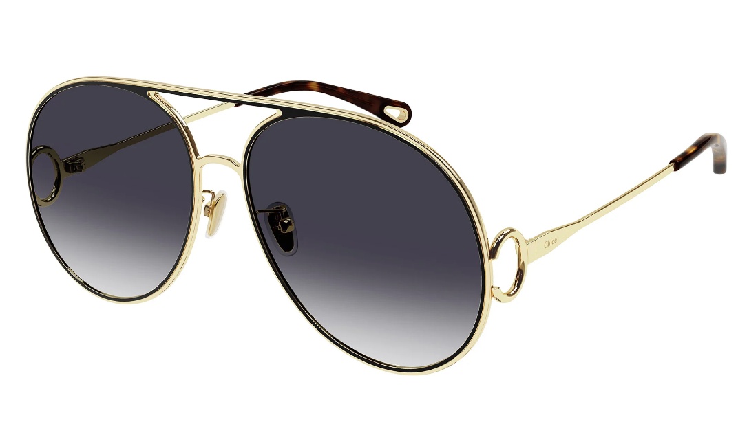 Chloé Round-frame Tinted Sunglasses In Black