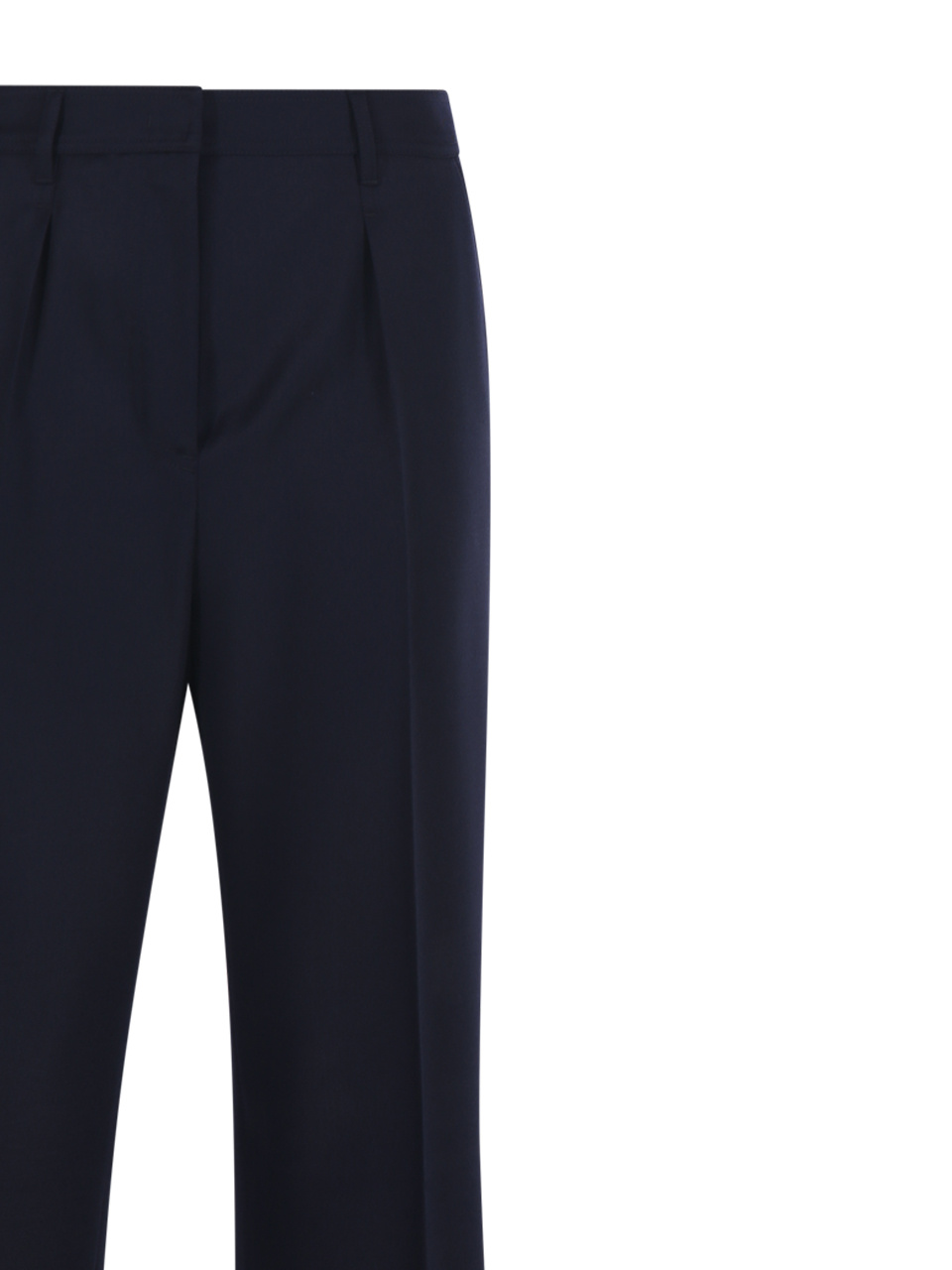 Max Mara Belt Loop Casual Pants In Blue