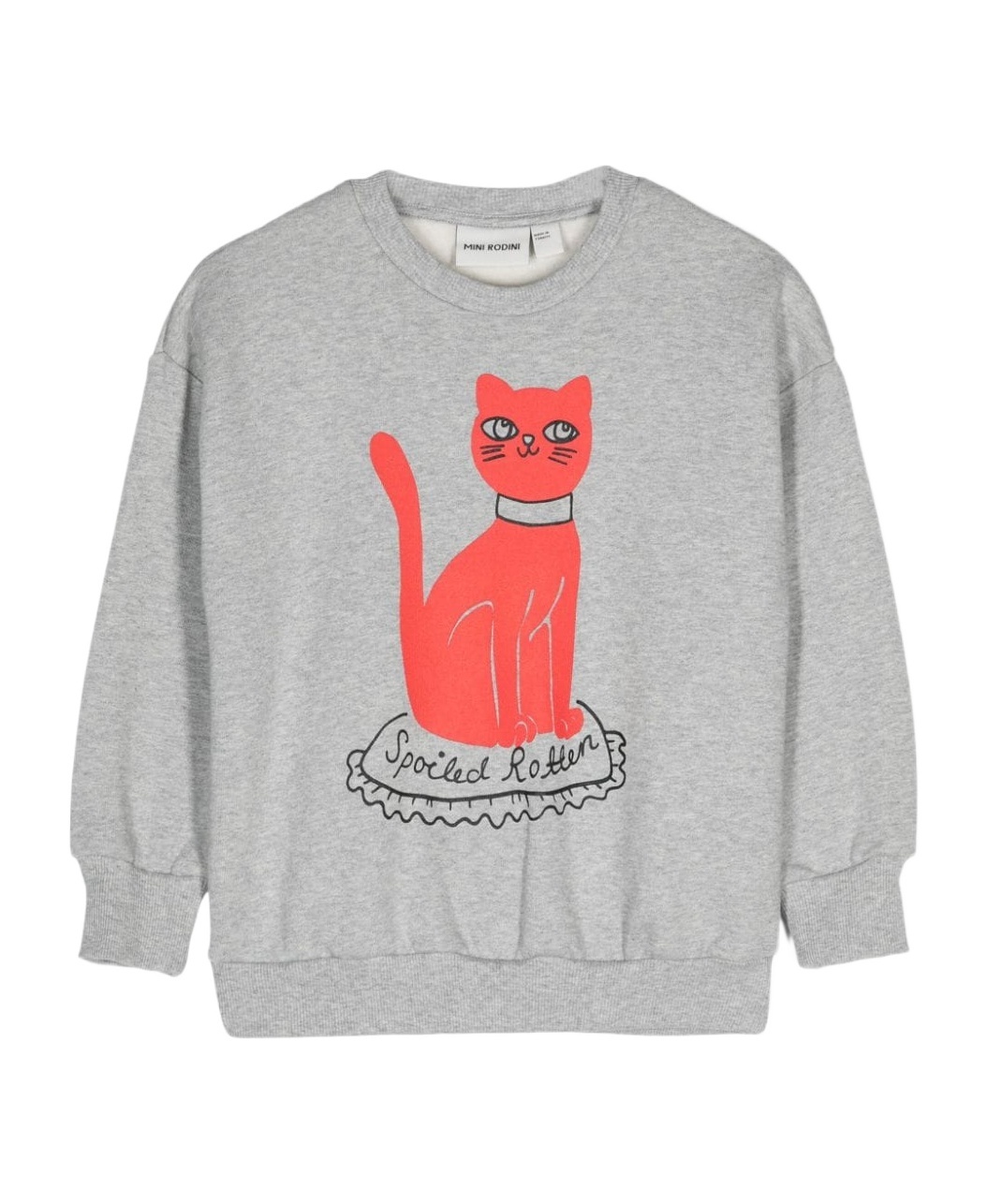 Mini Rodini Cat-print Sweatshirt In Gray