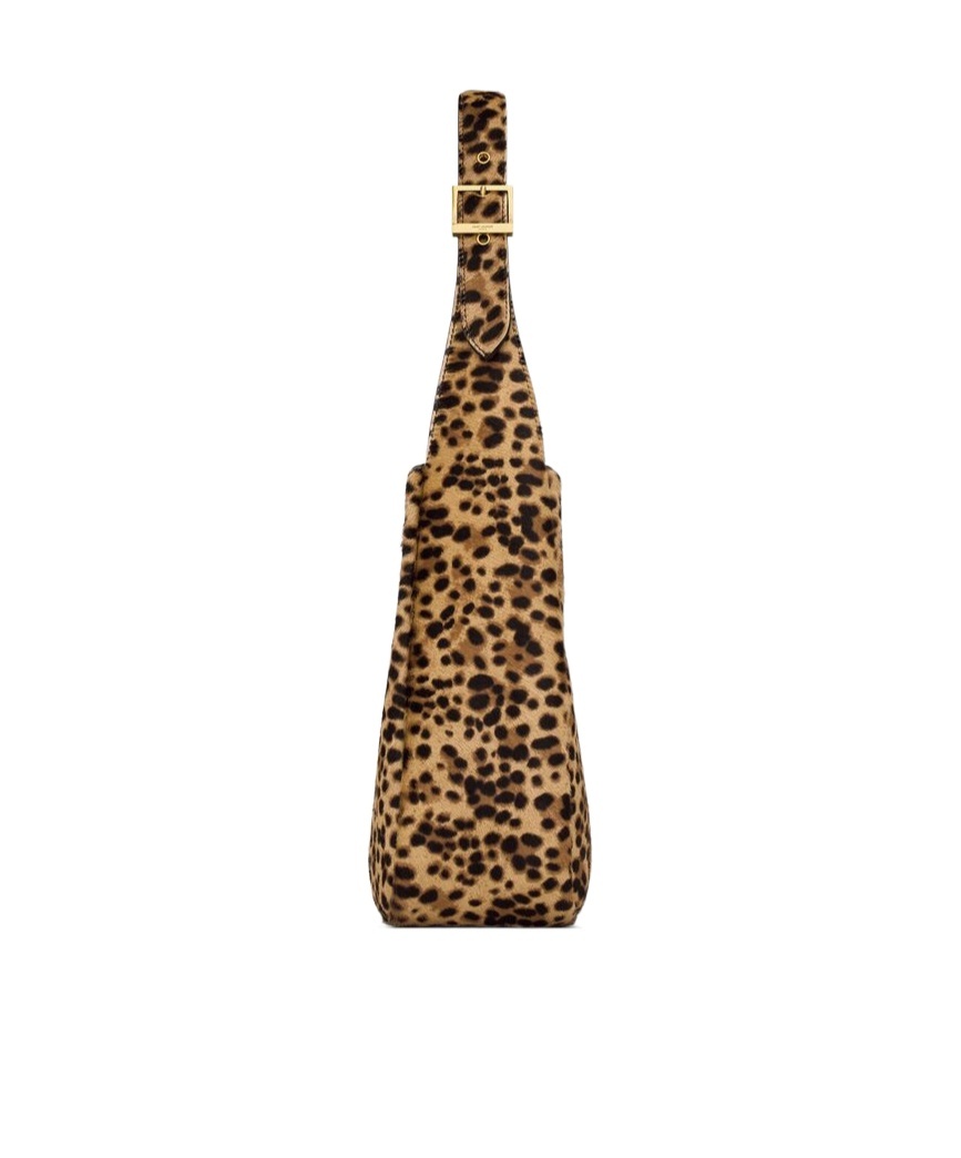 Saint Laurent Le 5 À 7 Supple Small In Pony Hair Leather In Brown