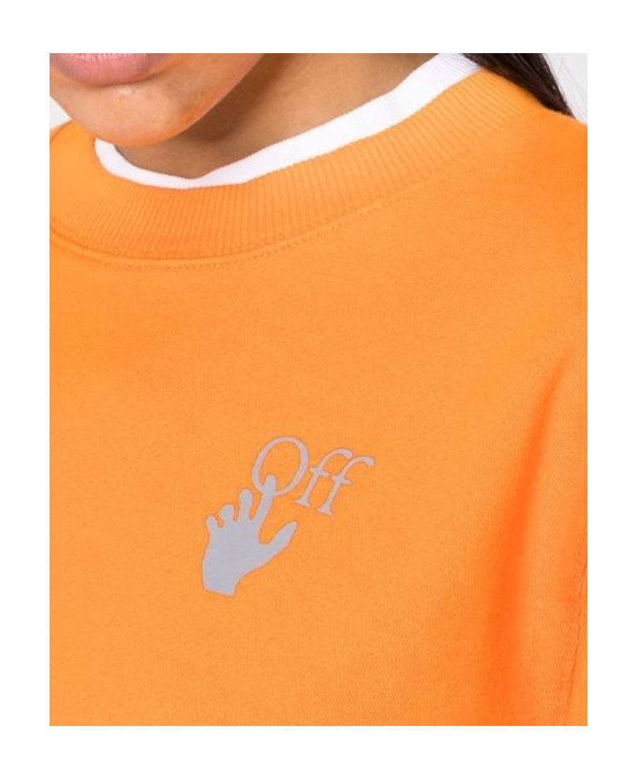 Off-white Arrow-print Logo Sweatshirt In Orange