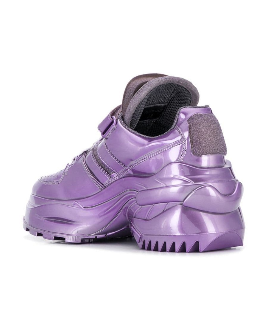 Maison Margiela Purple Platform Lace-up Sneakers In Purple