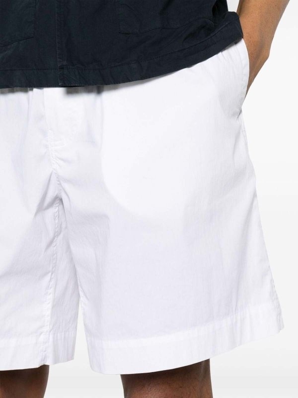 Aspesi Elasticated-waist Poplin Shorts In White