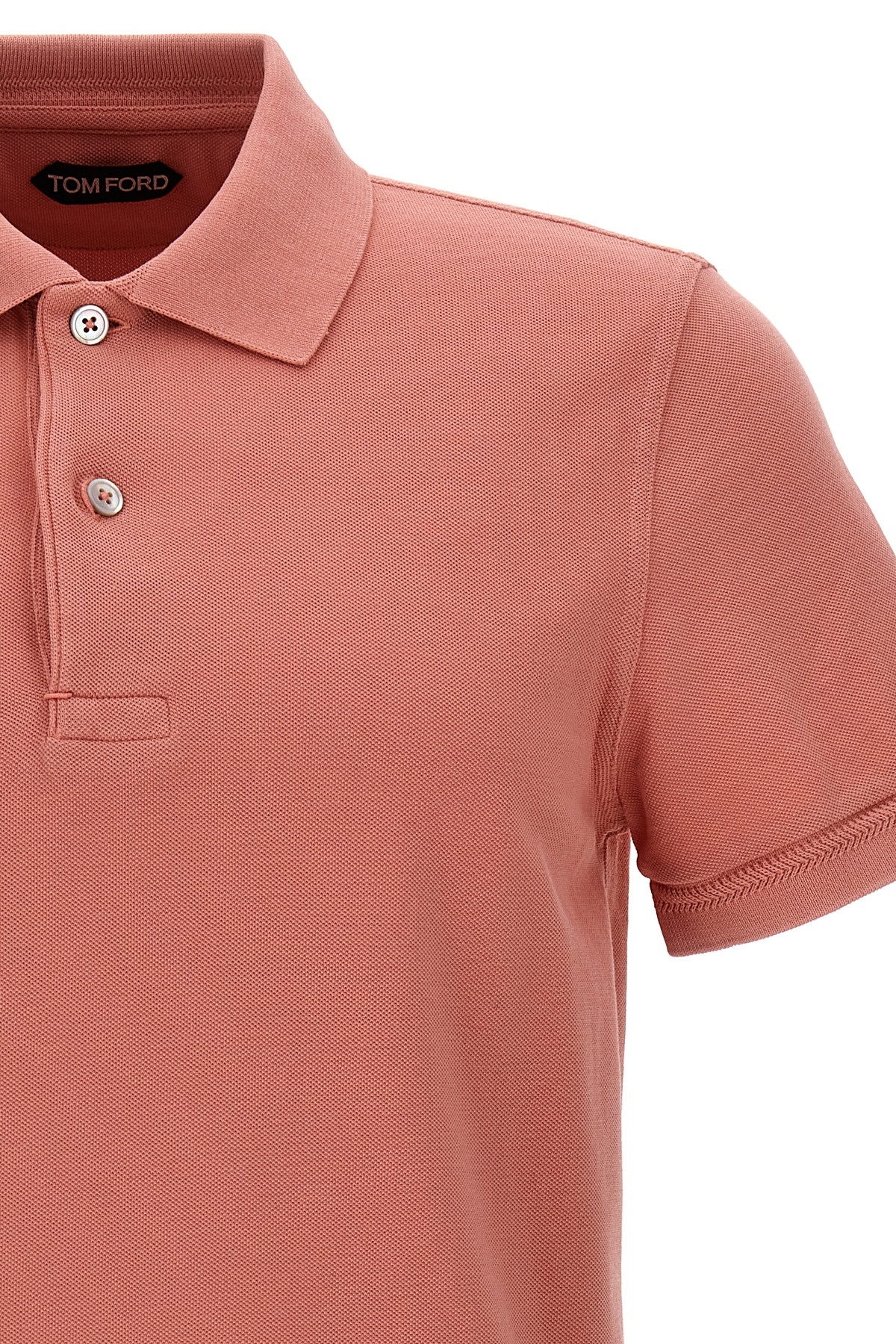 Tom Ford Short-sleeve Cotton Polo Shirt In Pink
