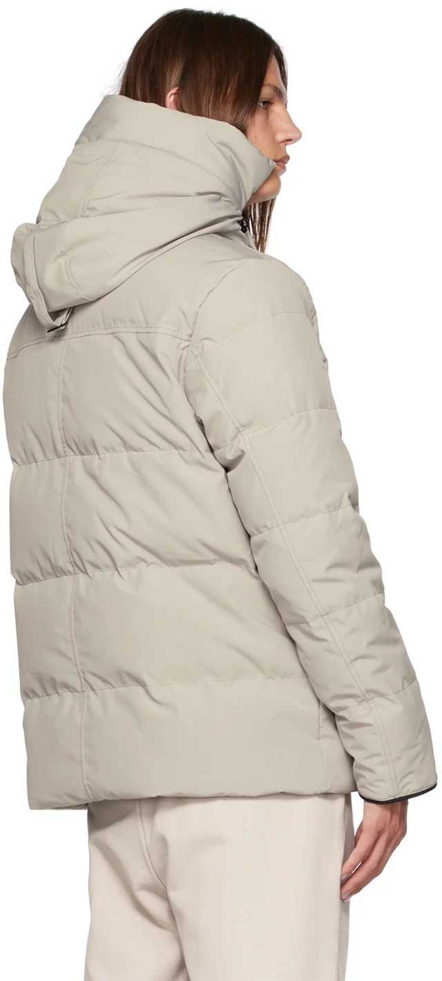 Canada Goose Wyndham Logo Hooded Down Jacket In Nude