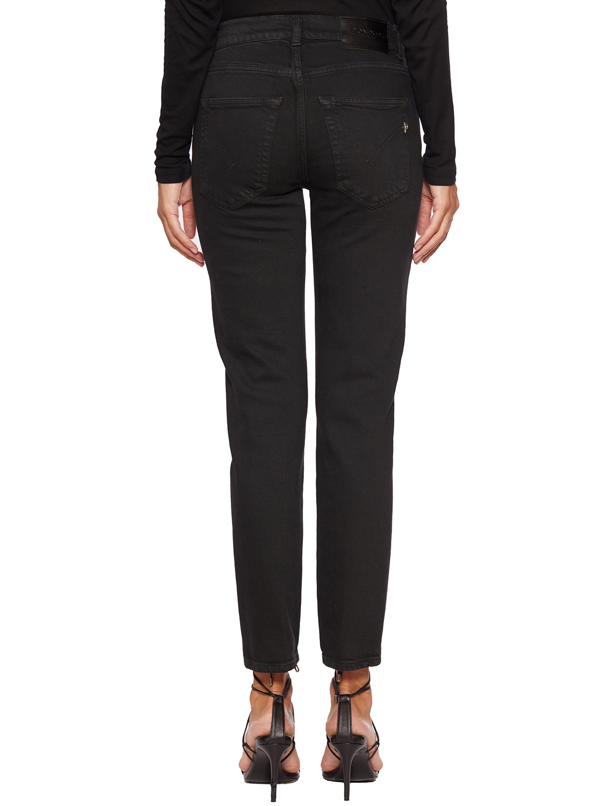 Dondup Denim Trousers With Belt Loops In Black