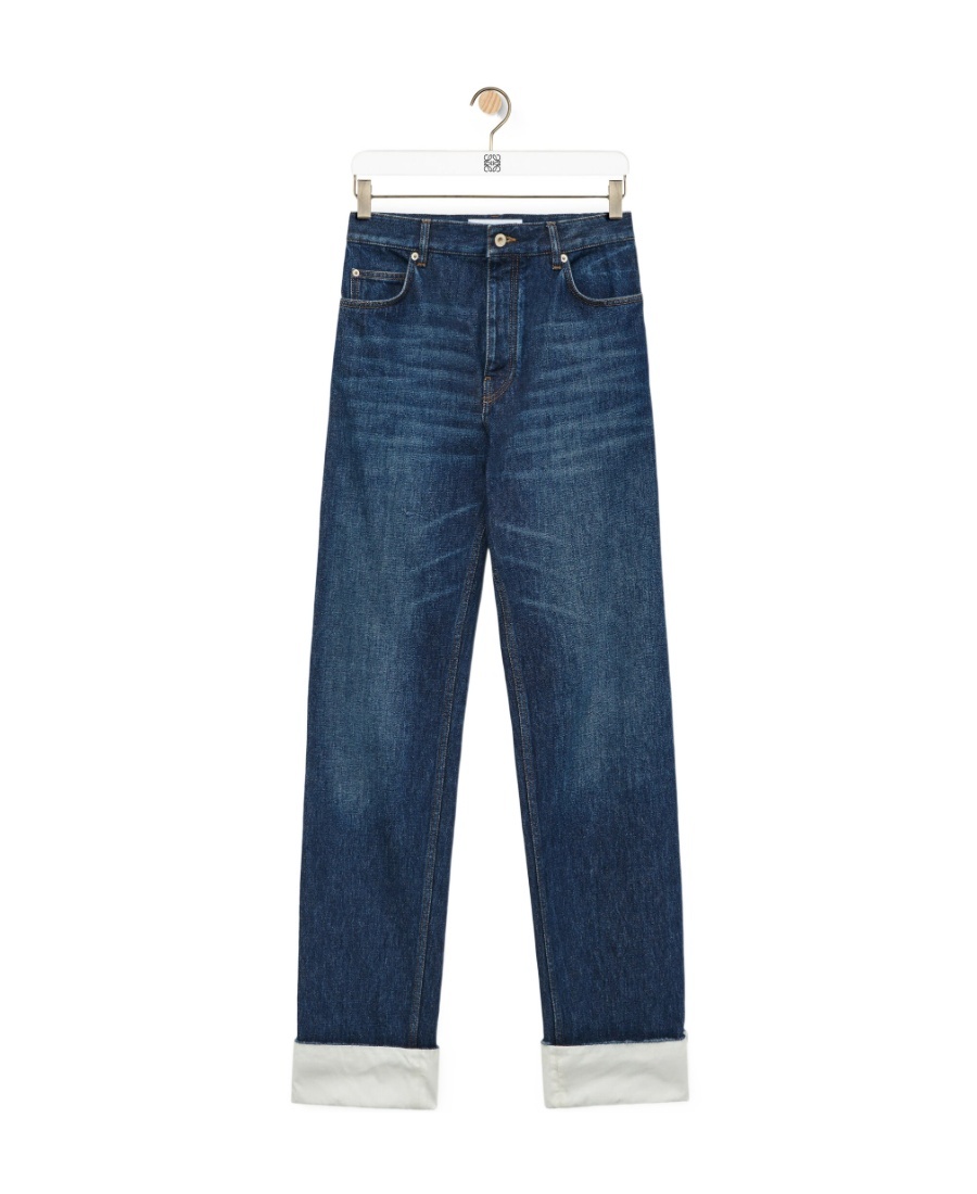 Loewe Fisherman Mid-rise Straight-leg Jeans In Blue