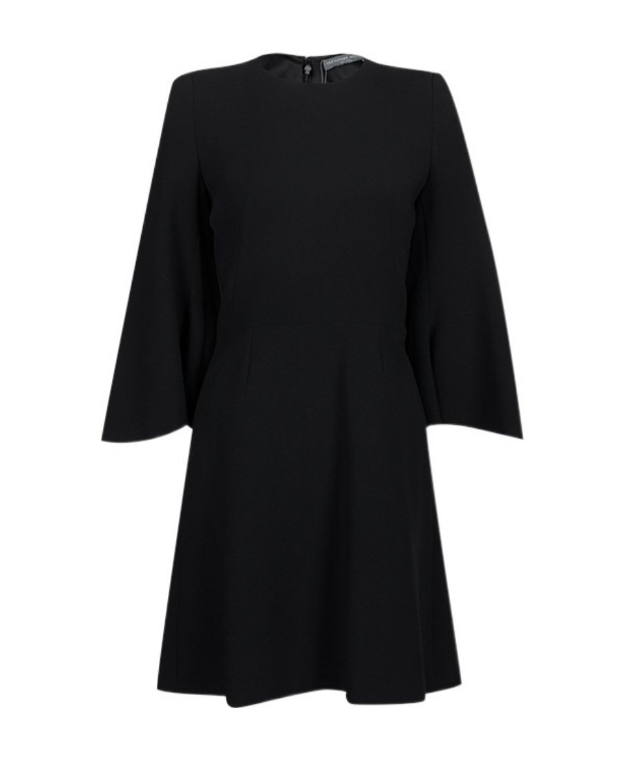 Alexander Mcqueen Classic Round-neck Dress In Black