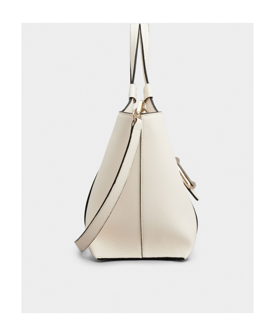 Roger Vivier Metal Clasp Shoulder Bag In White