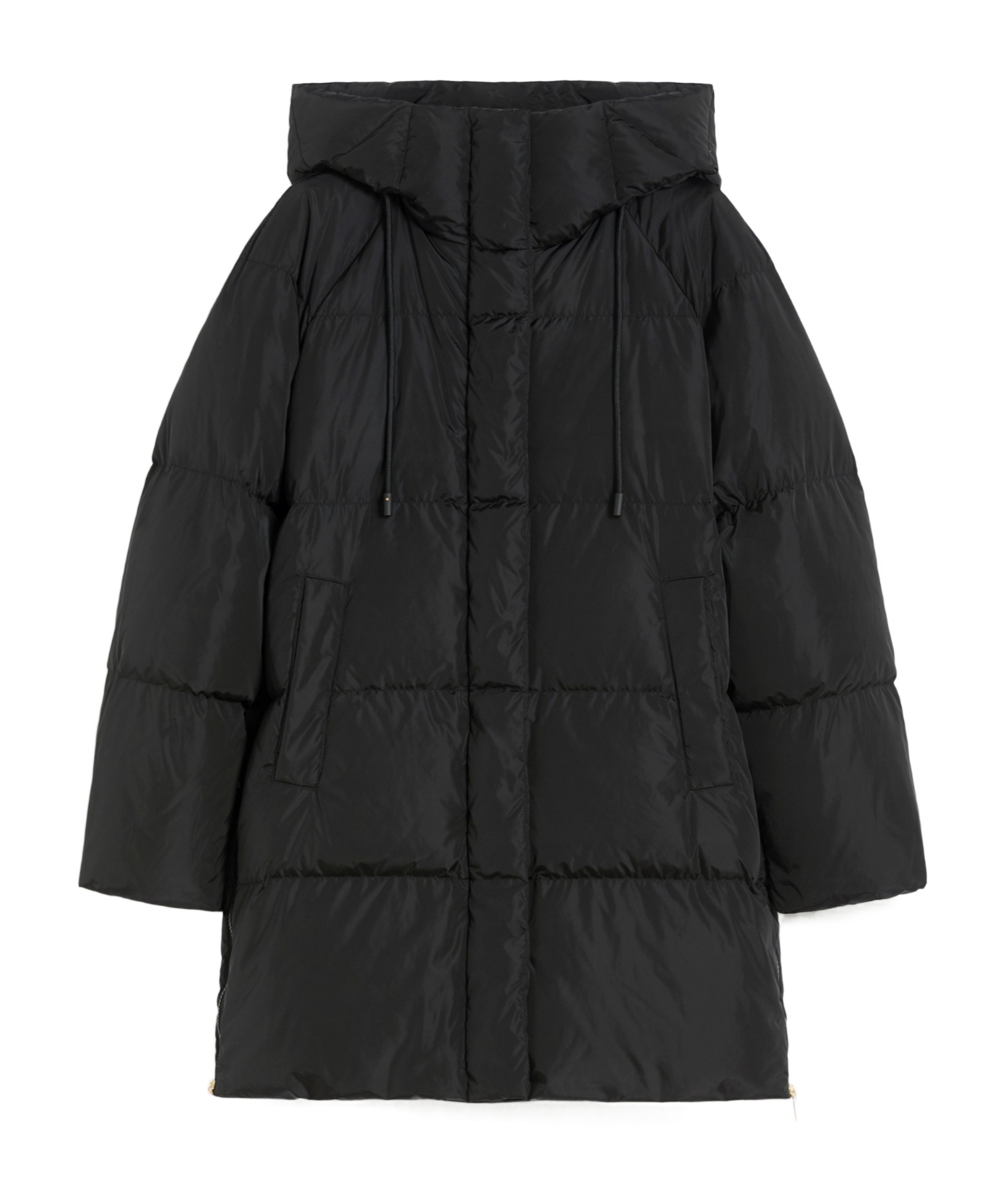 Weekend Max Mara Long-sleeved Parka Coat In Black