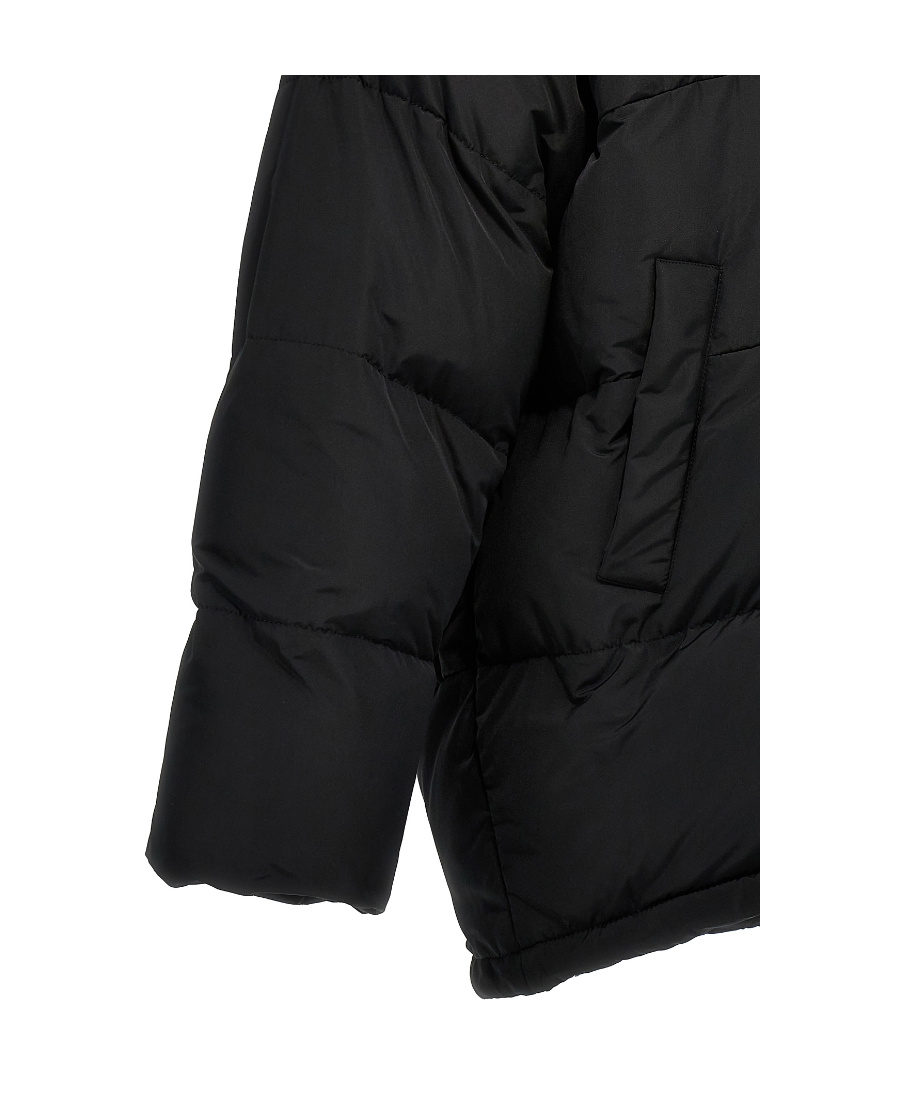 Balenciaga Logo-print Padded Jacket In Black