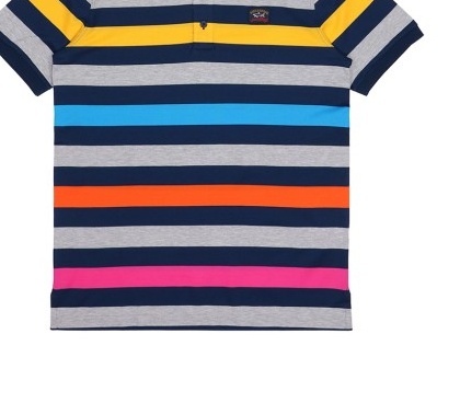 Shop Paul & Shark Striped Short-sleeved Polo Shirt In Blue