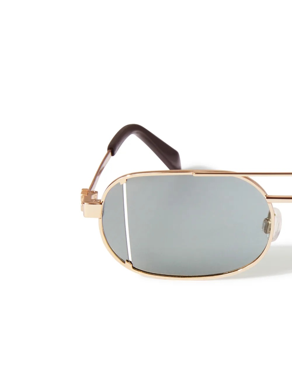 Off-white Lynn Oval Metal Sunglasses In Gray