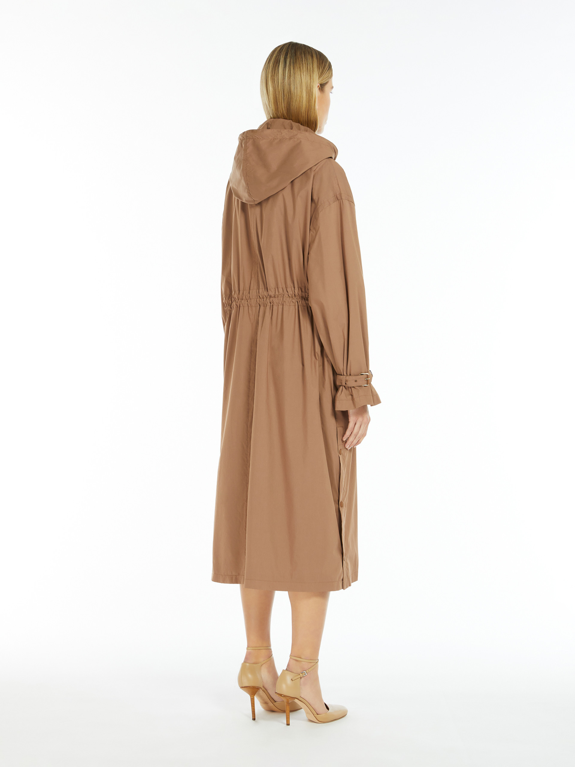 Max Mara Waterproof Technology Fabric, Oversized Parka Coat In Brown