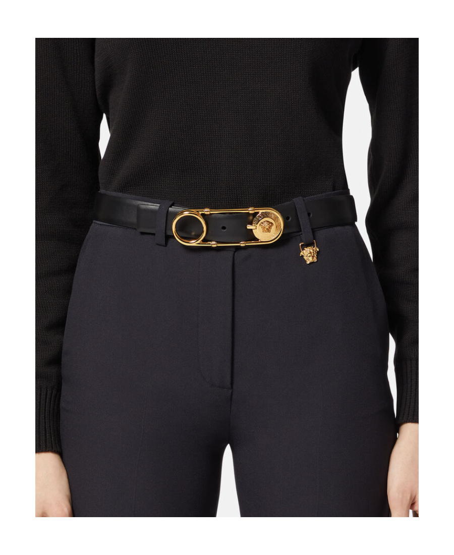 Versace Women Cintura Safety Pin In Black