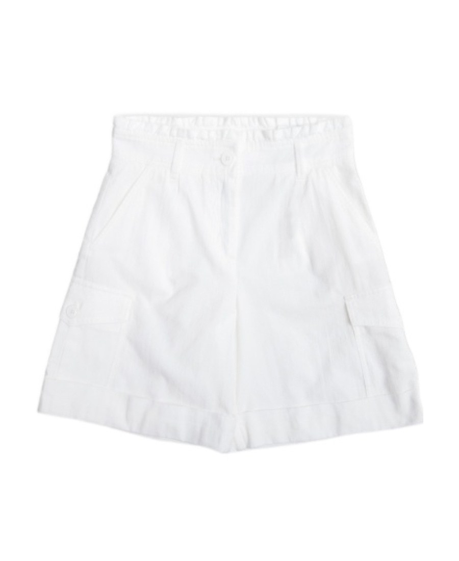 Moncler Paperbag-waist Shorts In White