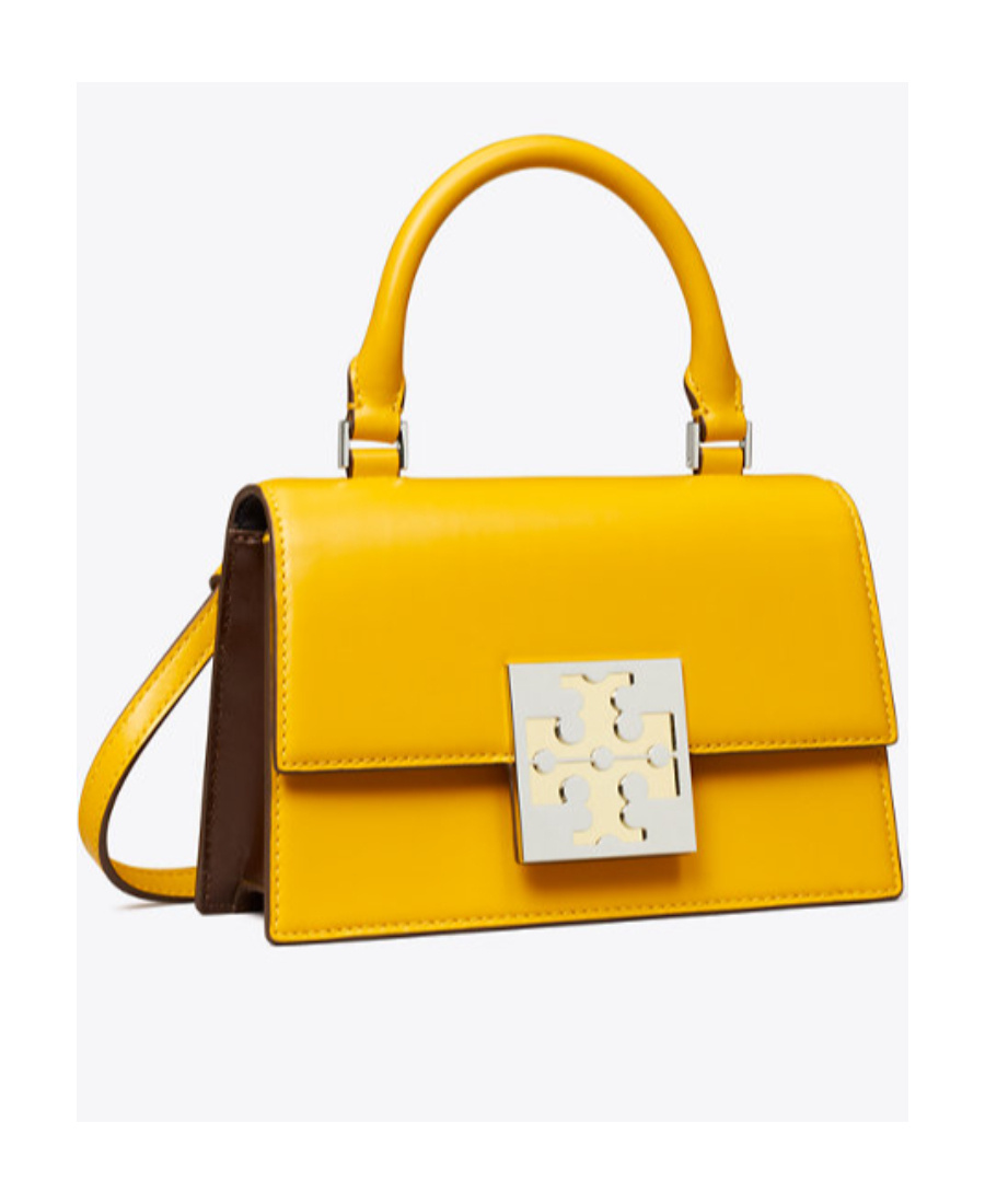 Tory Burch Bon Bon Leather Tote Bag In Orange