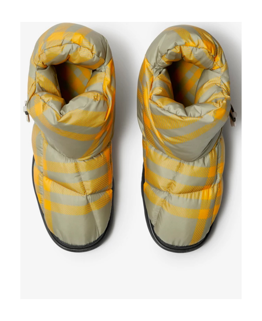 Shop Burberry Check Pillow Padded Ankle Boots In Multicolor