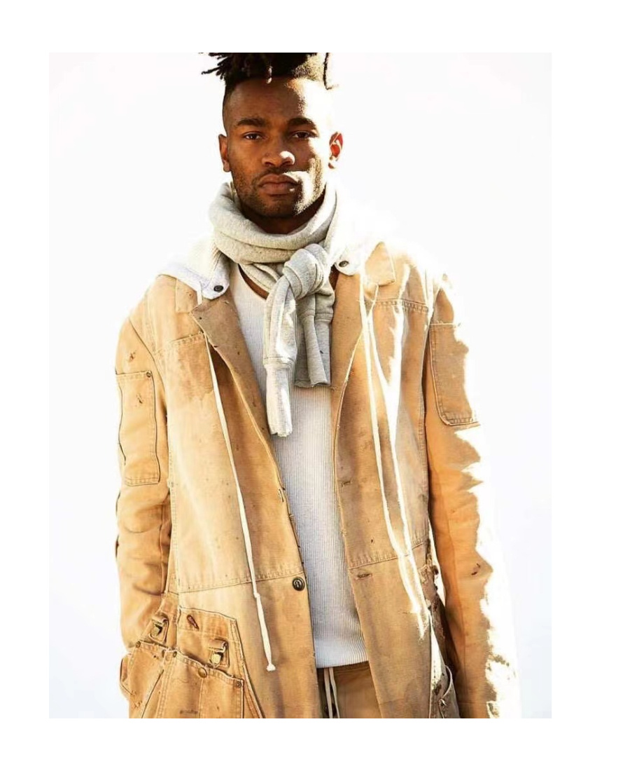 Greg Lauren Casual Jacket With Imitation Effect In Nude