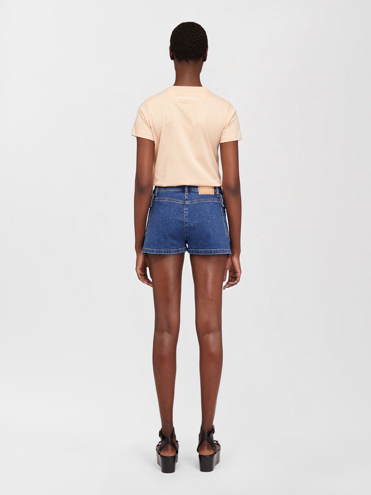 See By Chloé Item O-neck Short-sleeved T-shirt In Nude
