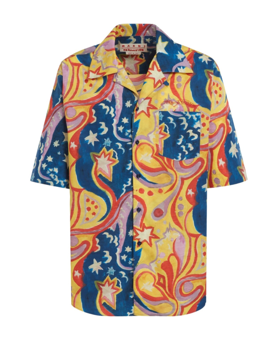 Marni Graphic-print Short-sleeved Shirt In Multicolor