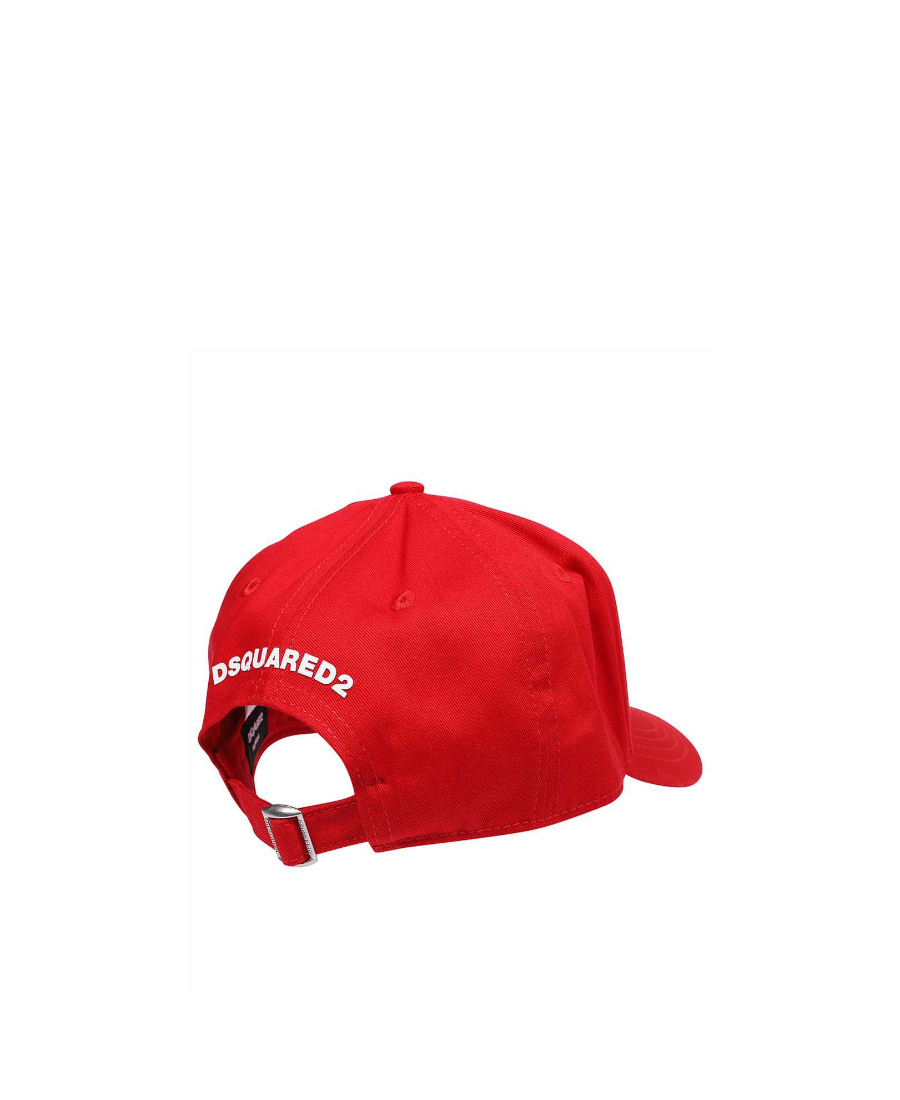 Dsquared2 Adjustable Strap Baseball Cap In Red