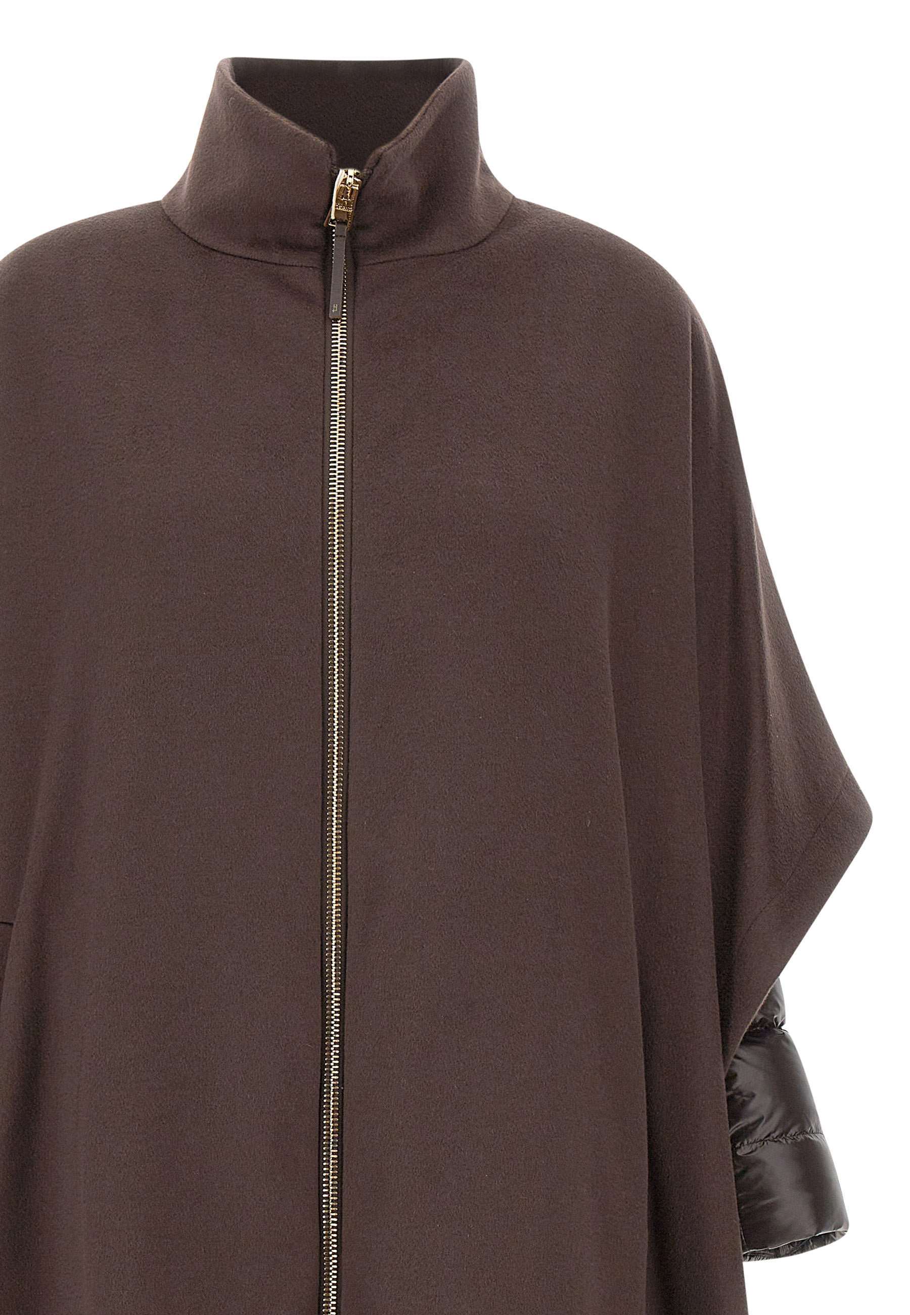 Herno Zipper Down Jacket In Brown