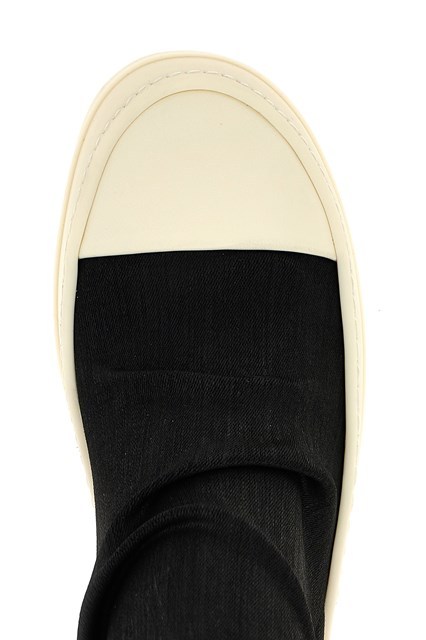 Rick Owens Drkshdw Round Toe Boots In Black