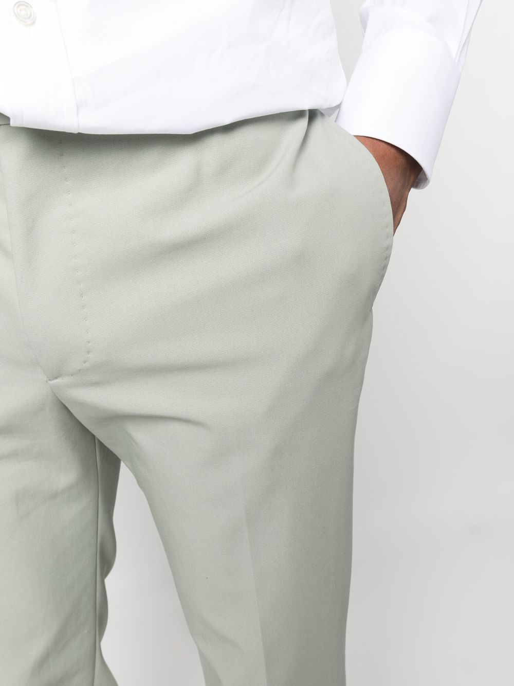 Alexander Mcqueen Tapered Tailored Trousers In White