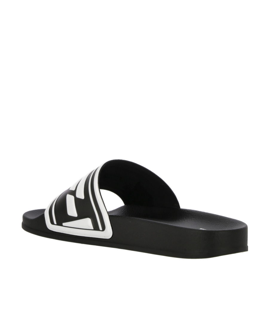 Off-white Logo-print Slides In Black