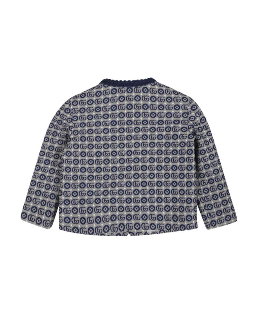 Gucci Cotton Jacket With Double G In Gray