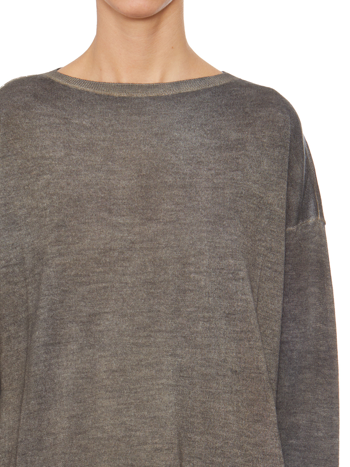 Avant Toi Long-sleeved Sweater In Gray