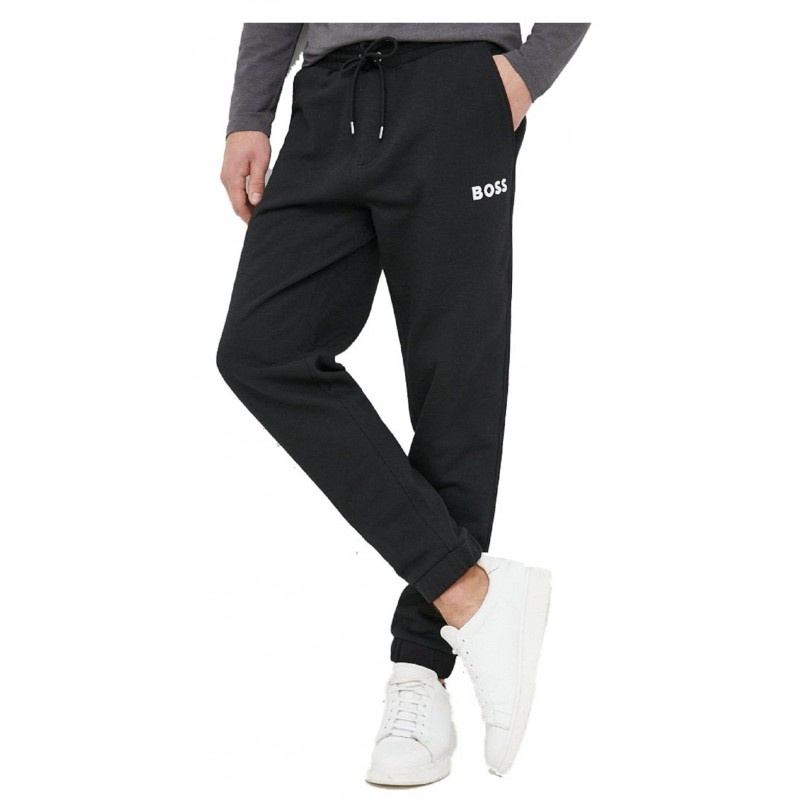 Shop Hugo Boss Logo-print Track Pants In Black
