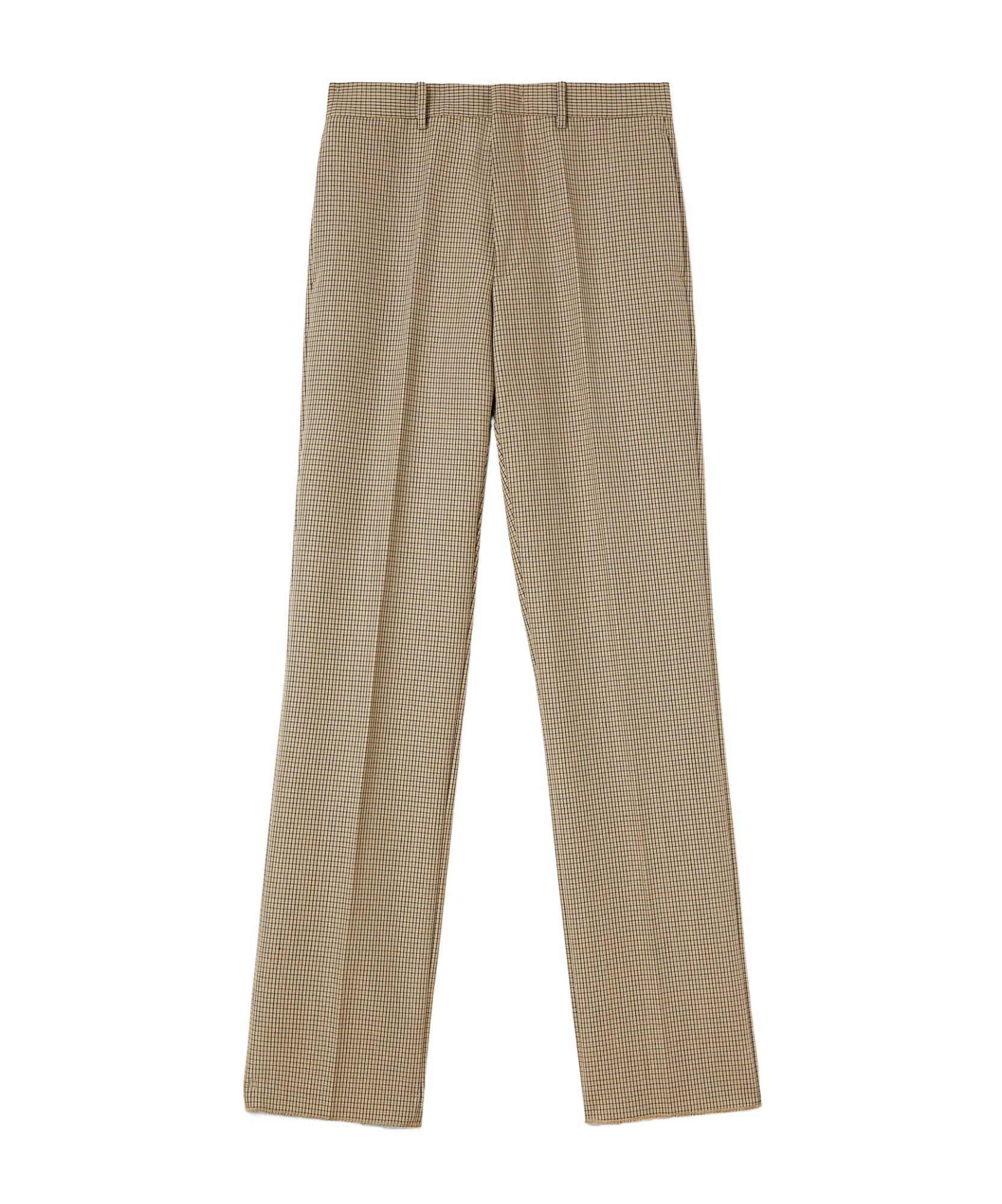 Jil Sander Check-pattern Straight-leg Trousers In Nude