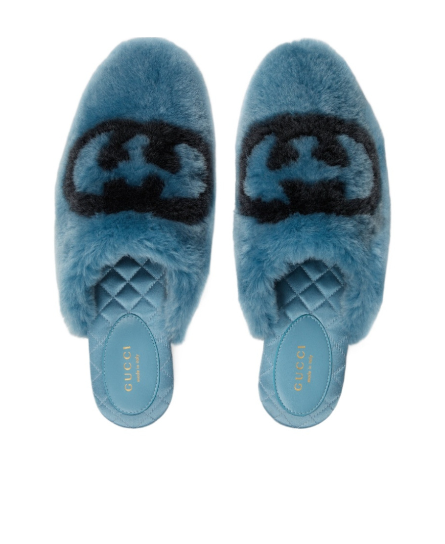 Gucci Mutual Buckle Double G Cotton Tow In Blue