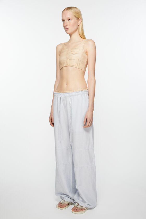 ACNE STUDIOS EMBROIDERED-LOGO WIDE-LEG TROUSERS 