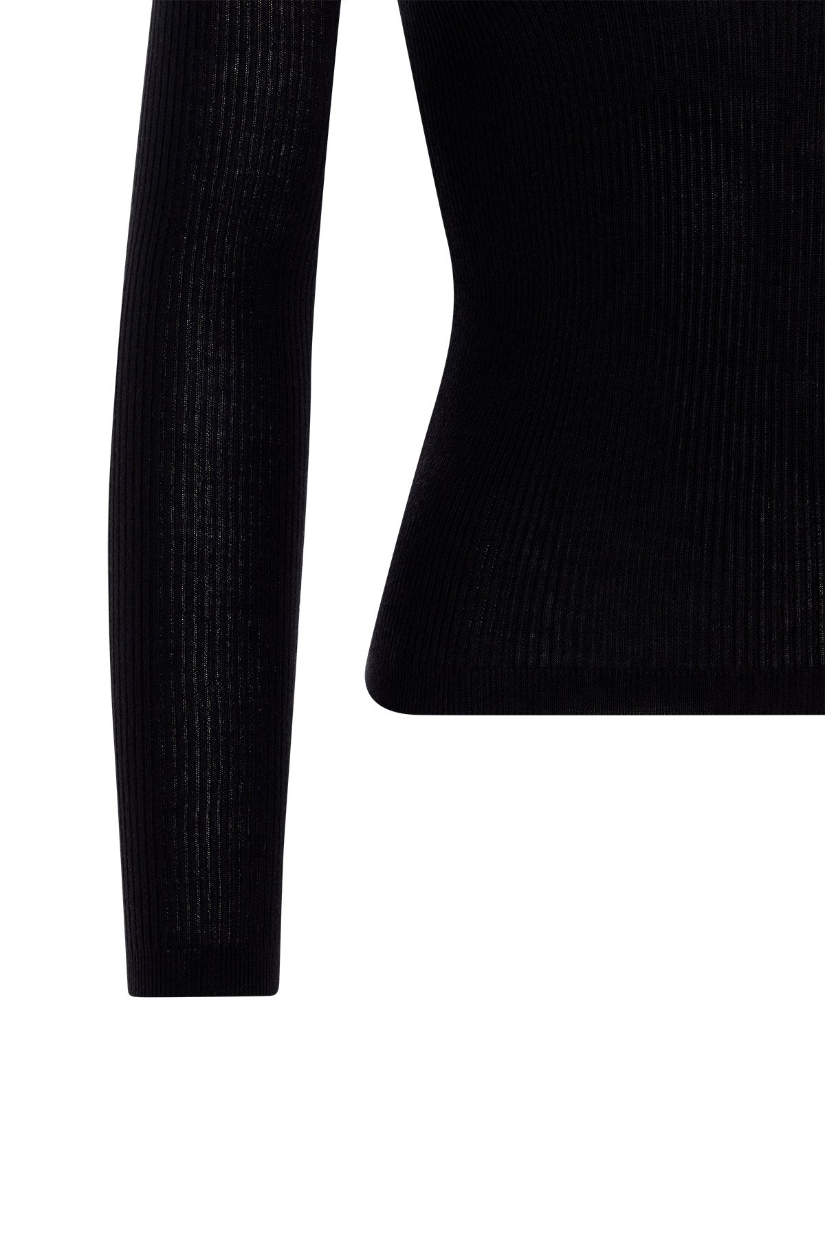 Saint Laurent Fitted Rollneck Jumper In Black