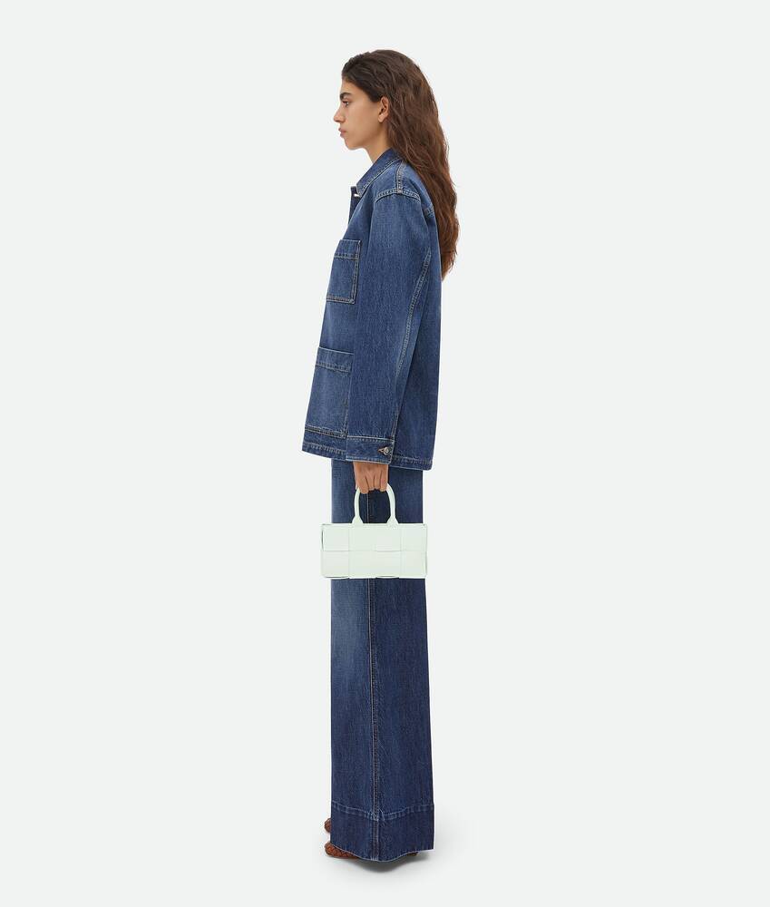 Bottega Veneta Mini East-west Arco Tote Tote Shoulder Bag In Blue