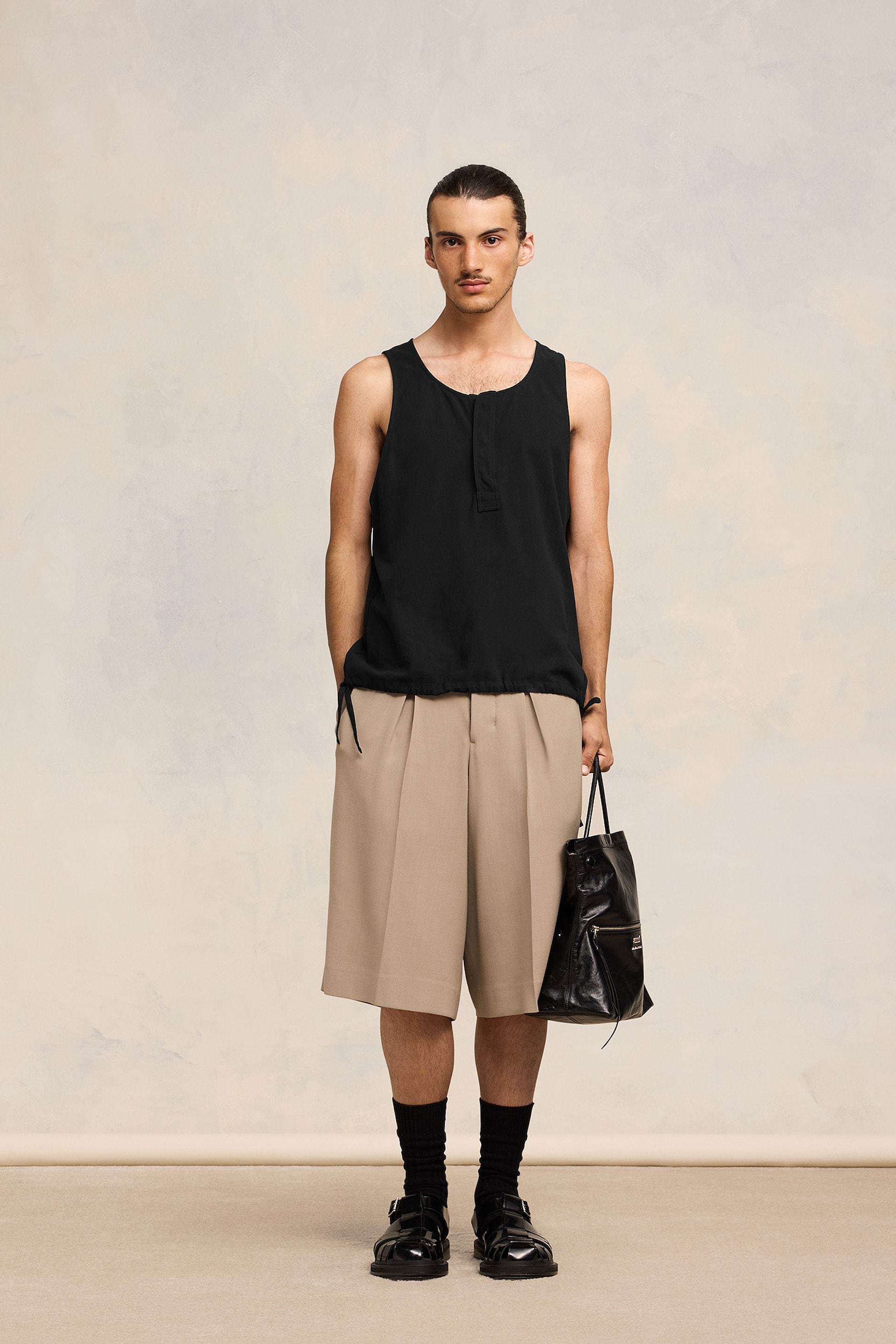 Ami Alexandre Mattiussi Ami Drawstring Sleeveless Tank Top In Black